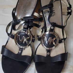 Michael Kors Black T-Strap High Heel Sandals